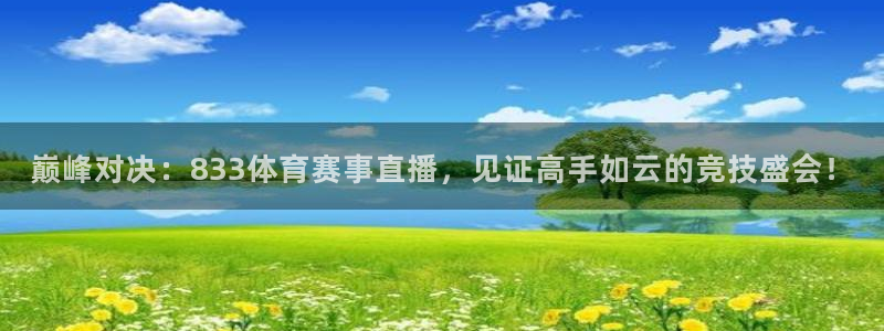 巅峰对决：833体育赛事直播，见证高手如云的竞技盛会！