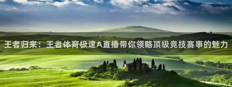 王者归来：王者体育极速A直播带你领略顶级竞技赛事的魅力