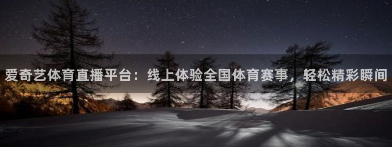 爱奇艺体育直播平台：线上体验全国体育赛事，轻松精彩瞬间